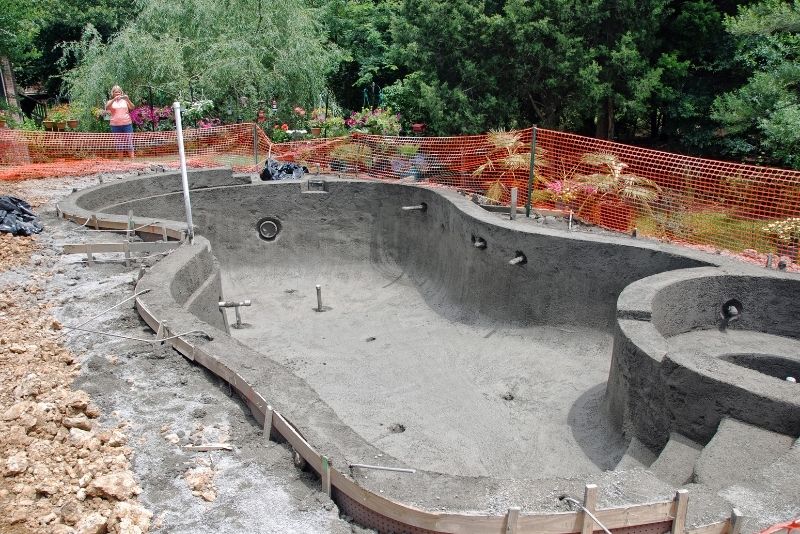 concrete inground swimming pool construction in Newcastle