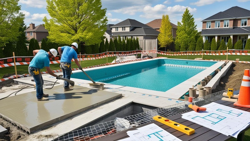 Pool Builders Belmont – Lakefront Pool with Entertaining Area and Scenic Outlook