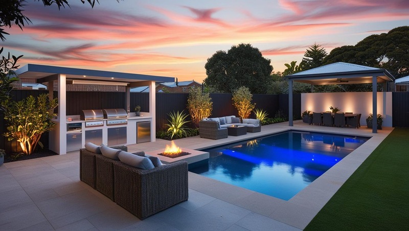 Pool Builders Charlestown – Sloped Property Pool with Scenic Australian Outlook