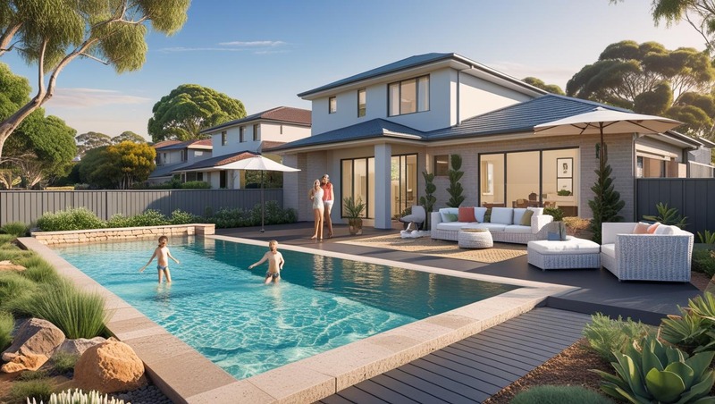 Luxury Backyard Pool in Jesmond NSW – Family-Friendly Outdoor Retreat