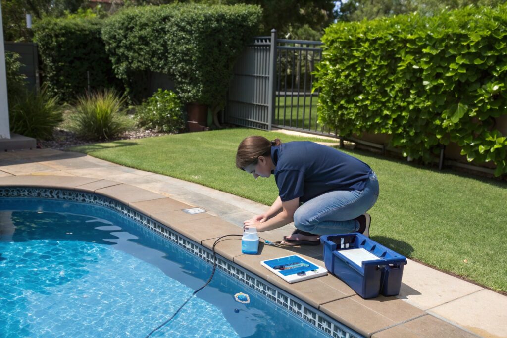 Testing pool water to check whether water loss is evaporation or a leak
